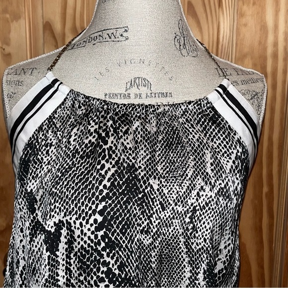 Express Snakeskin Tie Back Halter Top Women’s Size Small - Picture 3 of 11